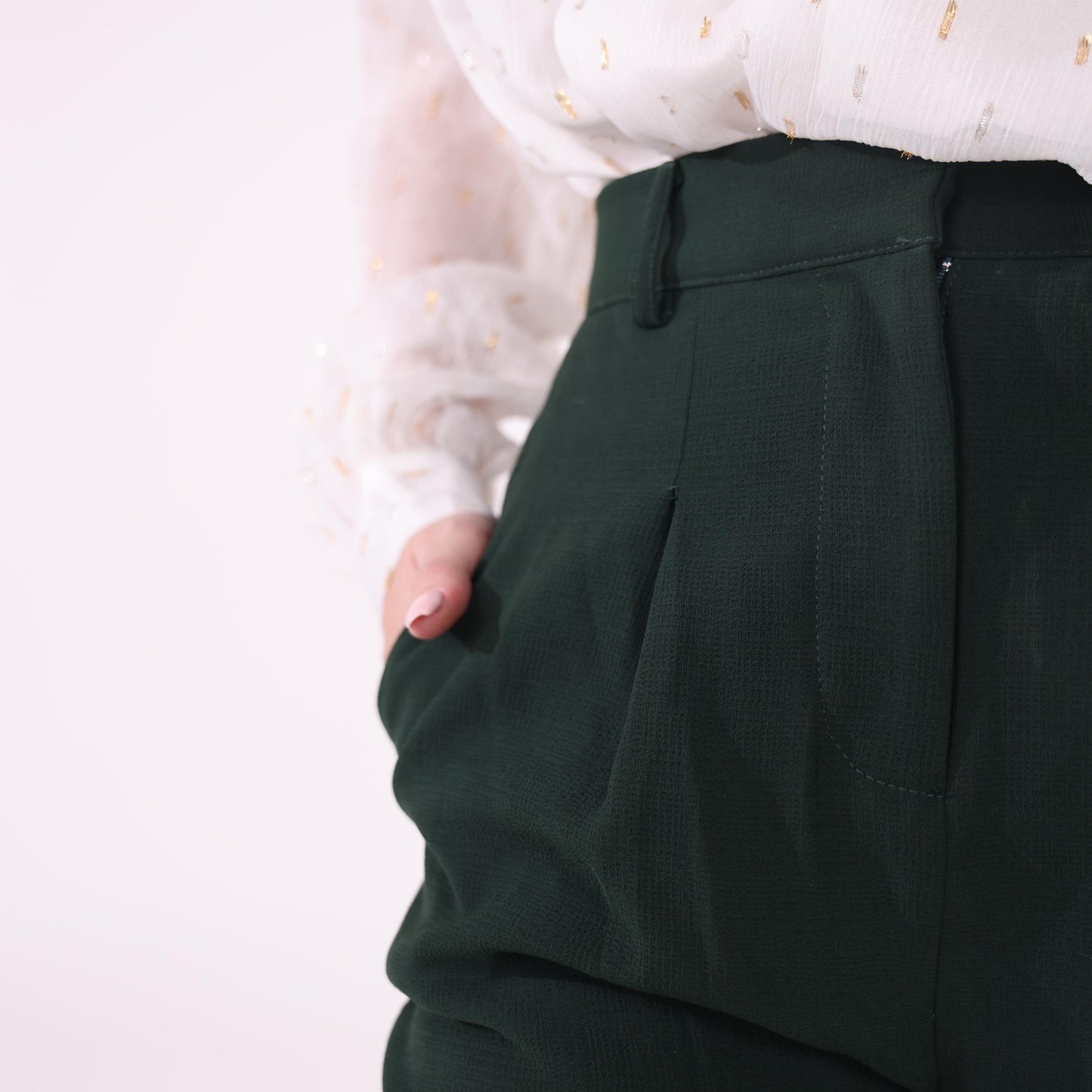 High-Waisted Tailored Pants