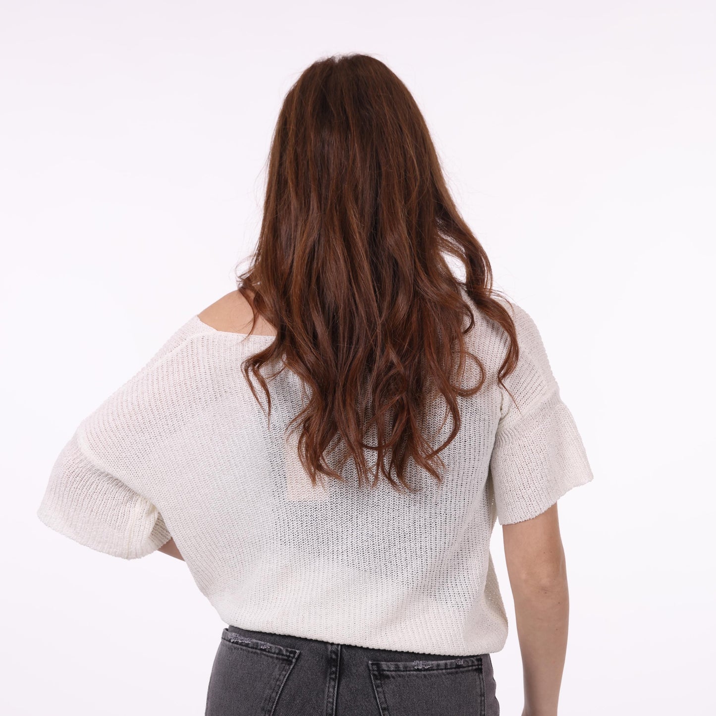 Off-Shoulder Knit Sweater