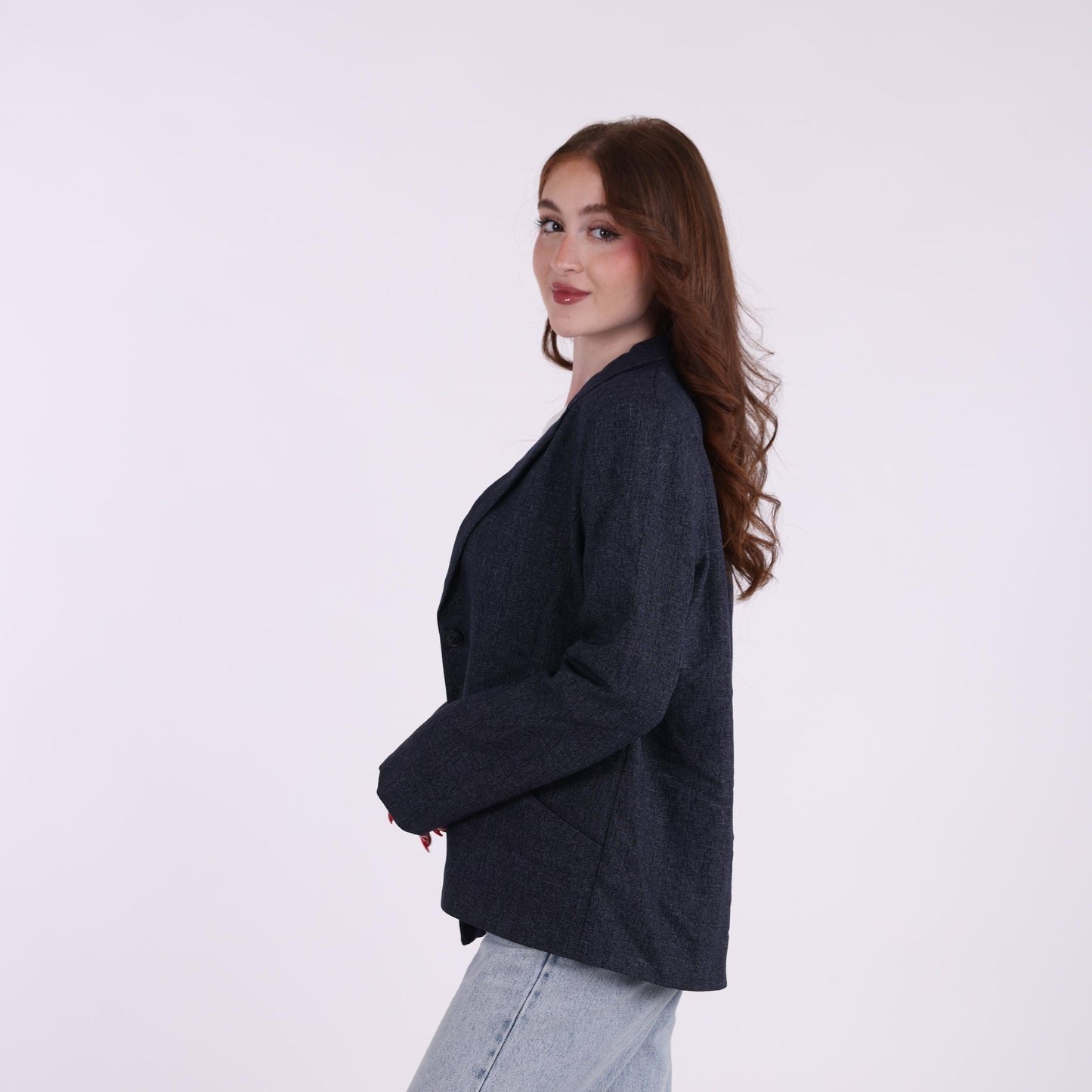 Women's Dark Blue Oversized Blazer