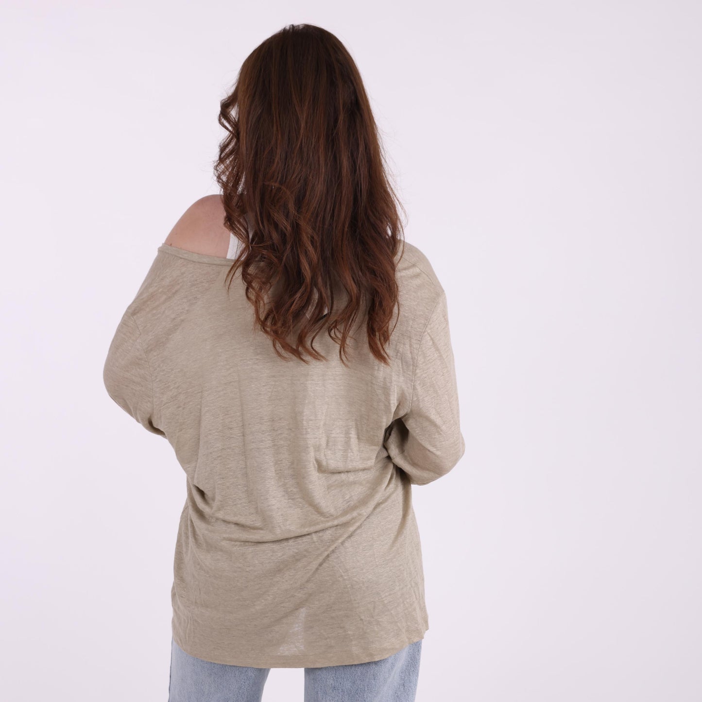 Beige Ruffled Button-Front Cardigan