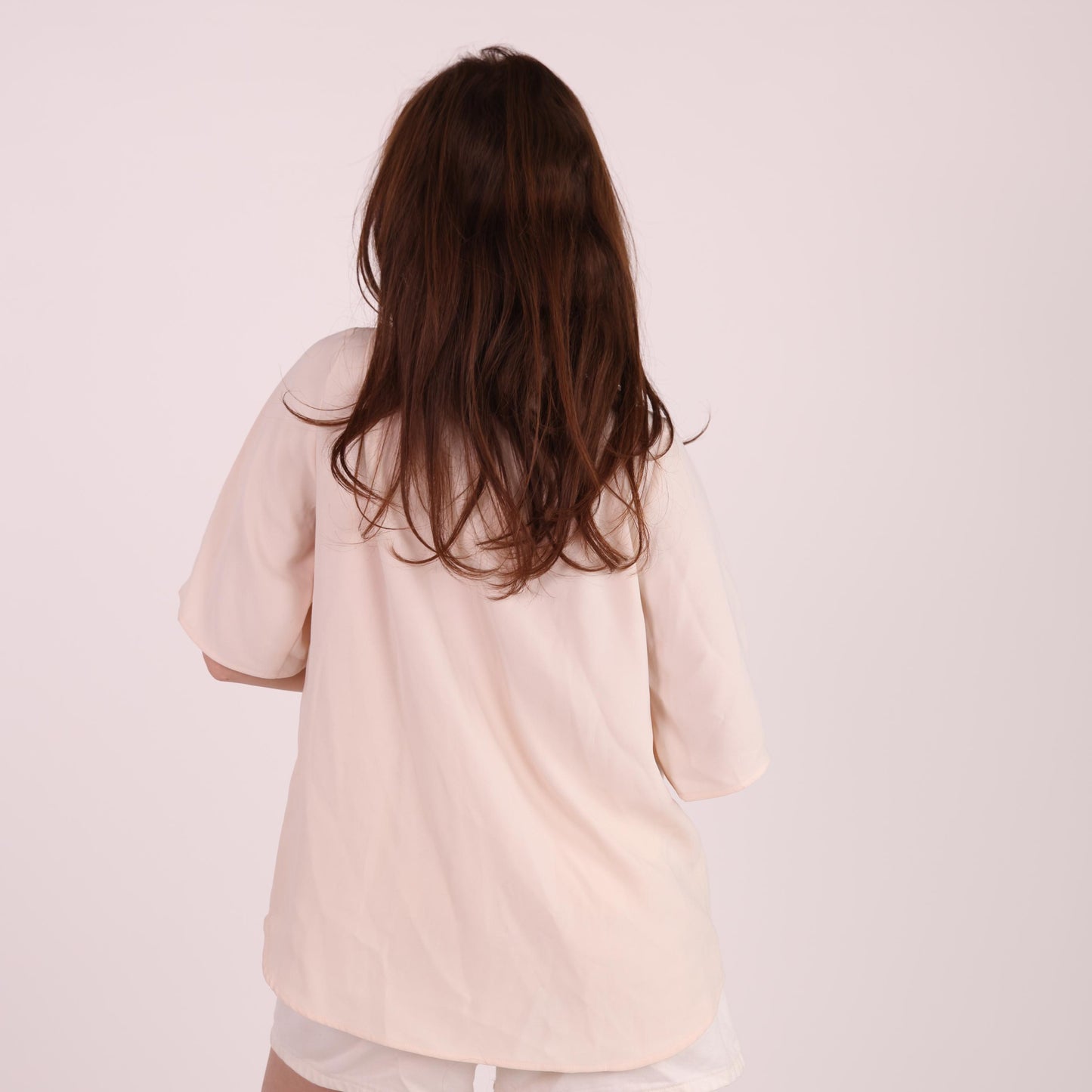 Soft Beige Draped Blouse