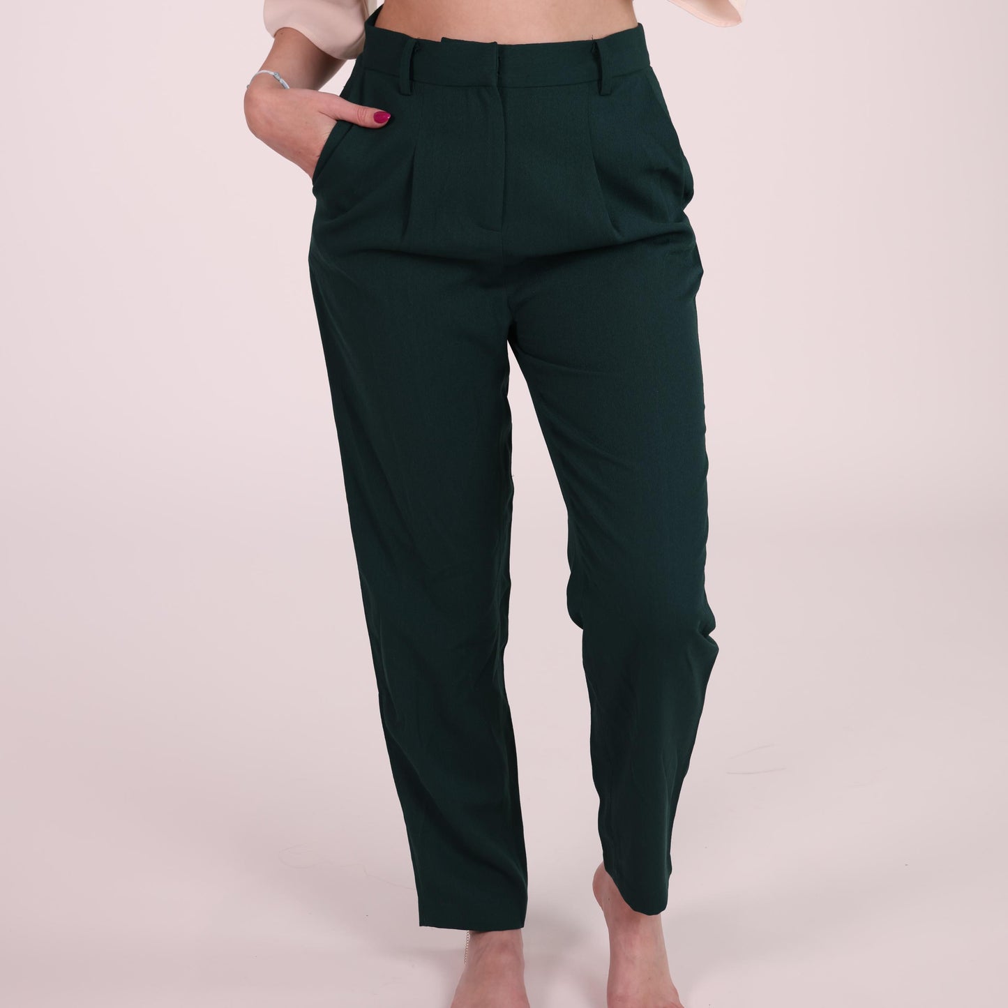 Tailored Dark Green Trousers