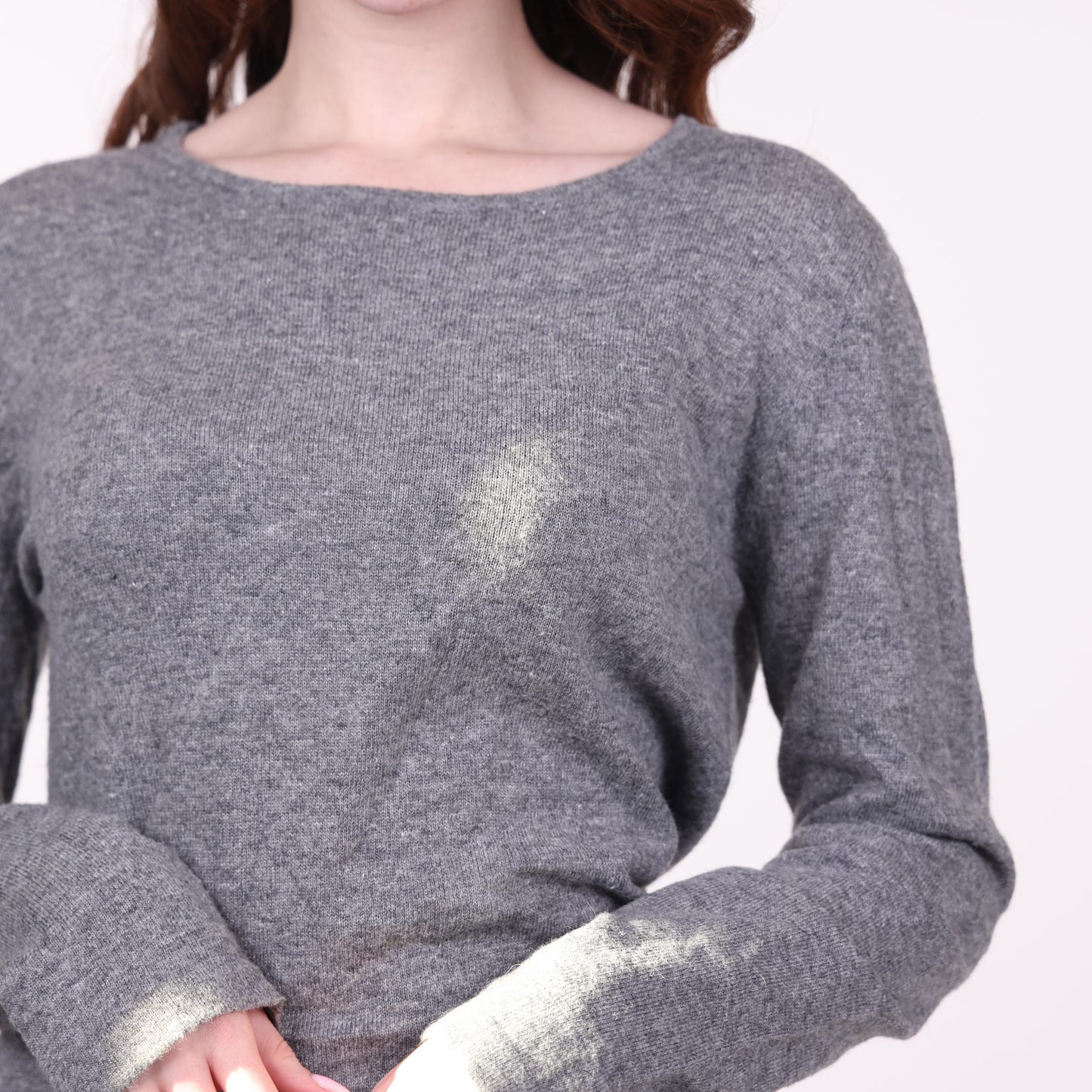 Gray Knit Midi Sweater Dress