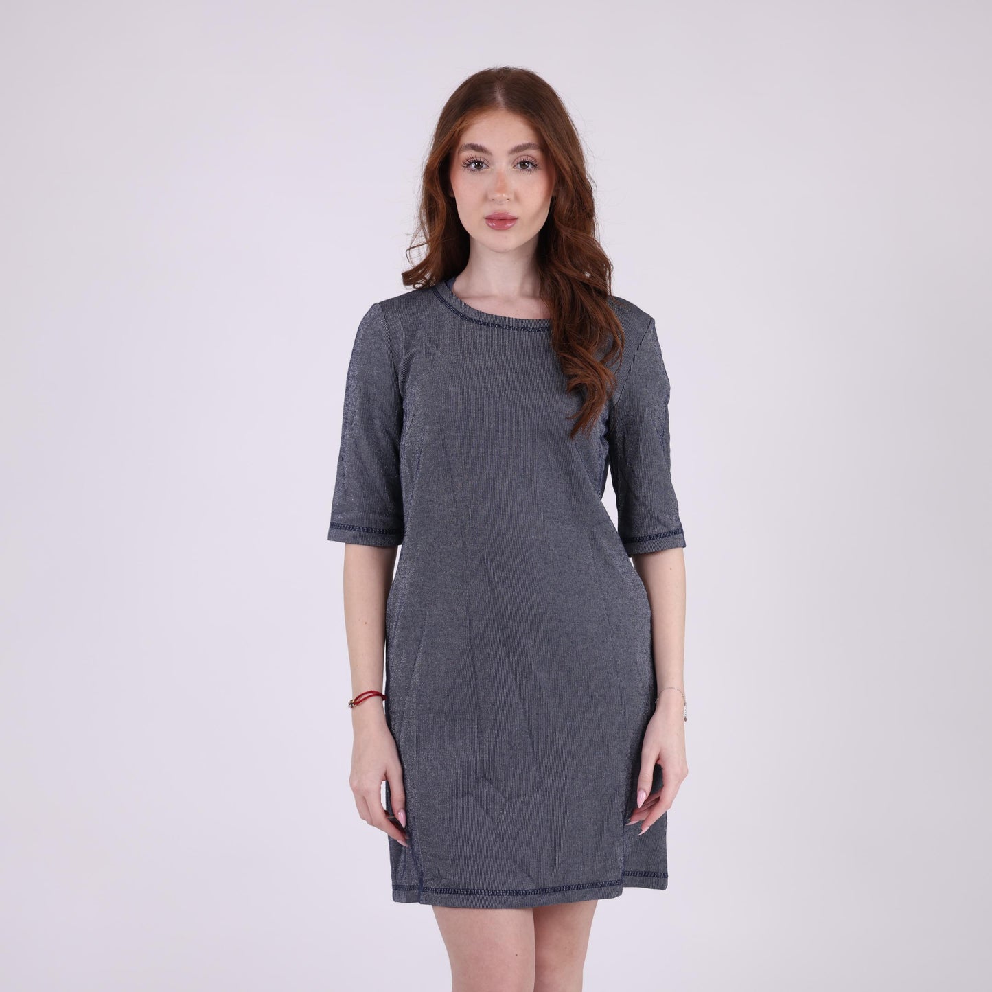 Casual Grey Short-Sleeve Dress