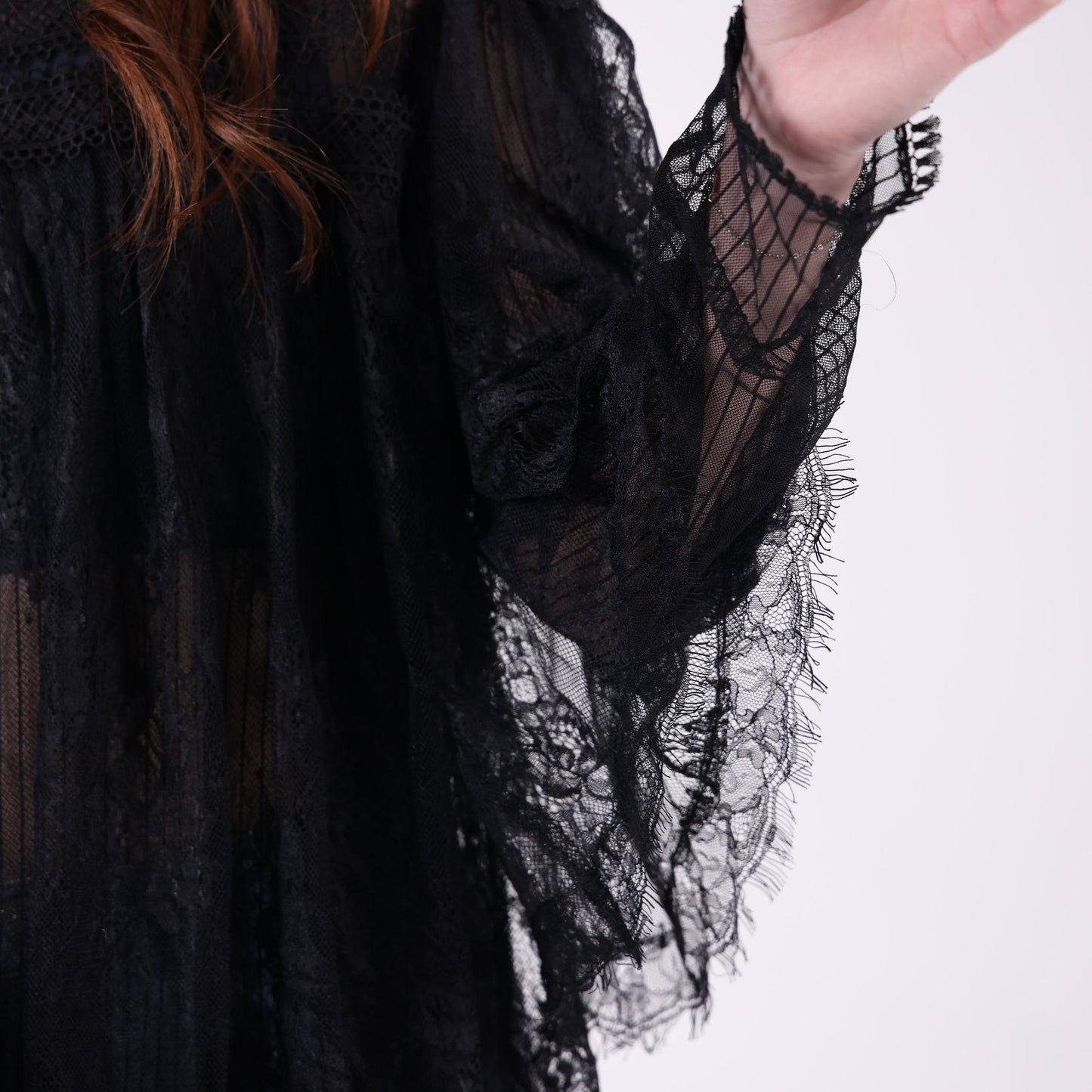 Black Sheer Lace Top