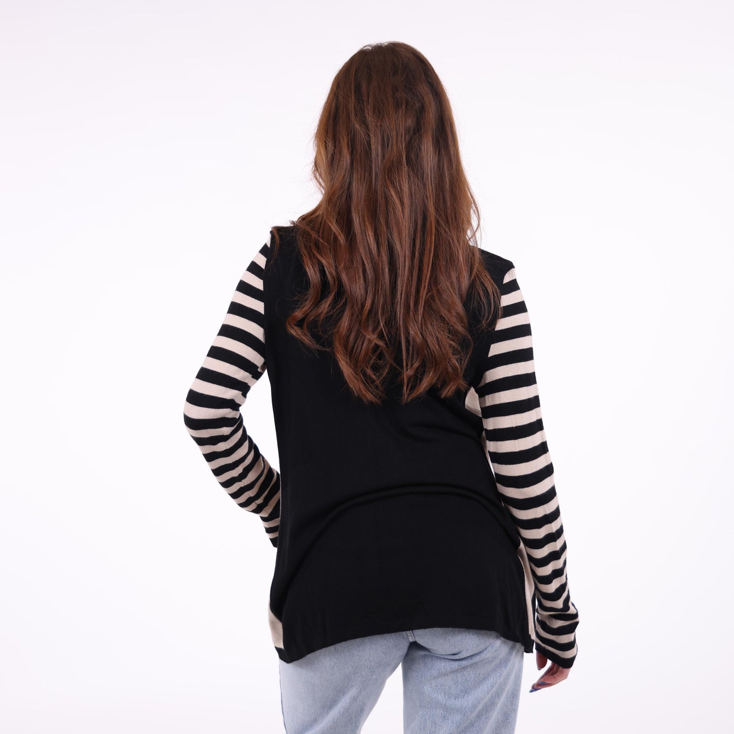 Striped Sleeve Cardigan
