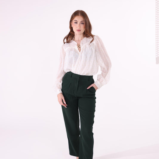 High-Waisted Tailored Pants