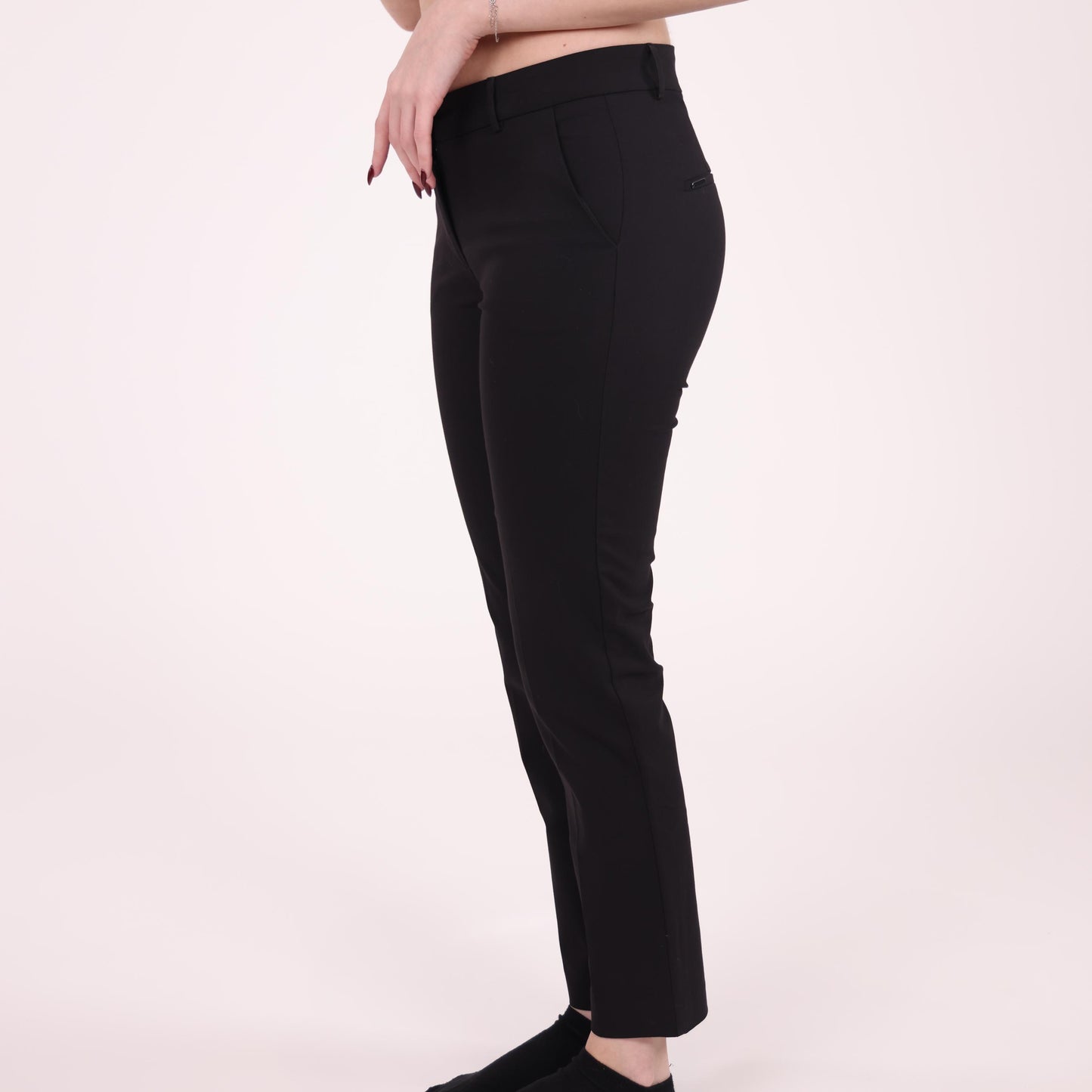 Classic Black Slim-Fit Trousers