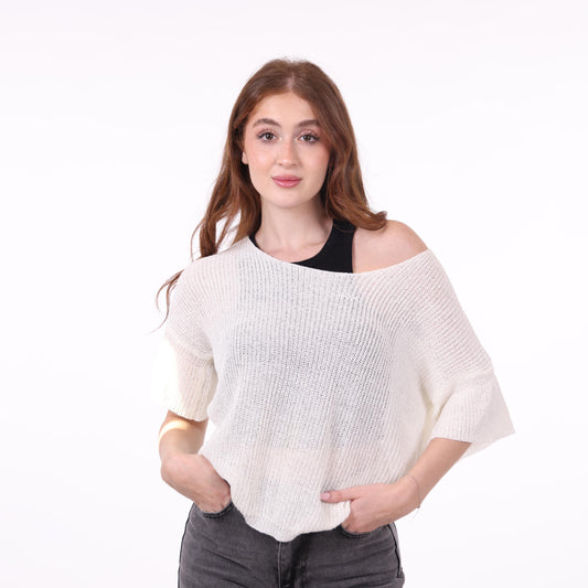 Off-Shoulder Knit Sweater