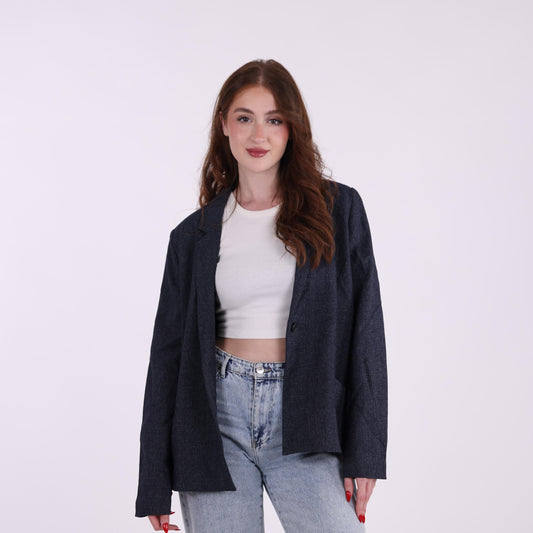 Women's Dark Blue Oversized Blazer