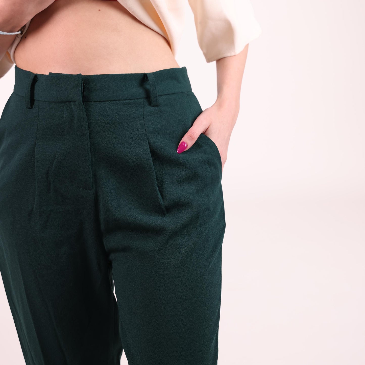 Tailored Dark Green Trousers