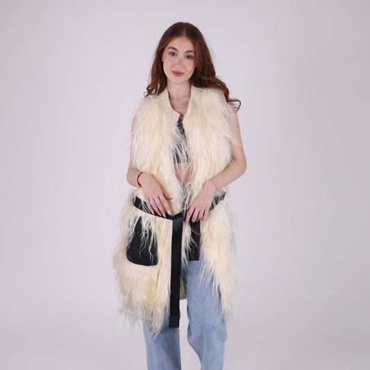 Faux Fur Sleeveless Vest