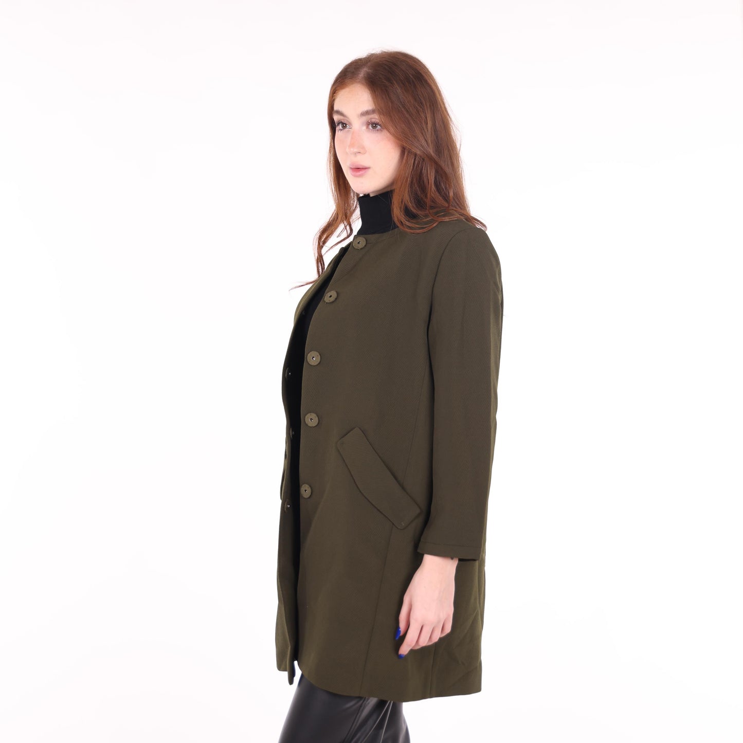 Olive Green Longline Coat