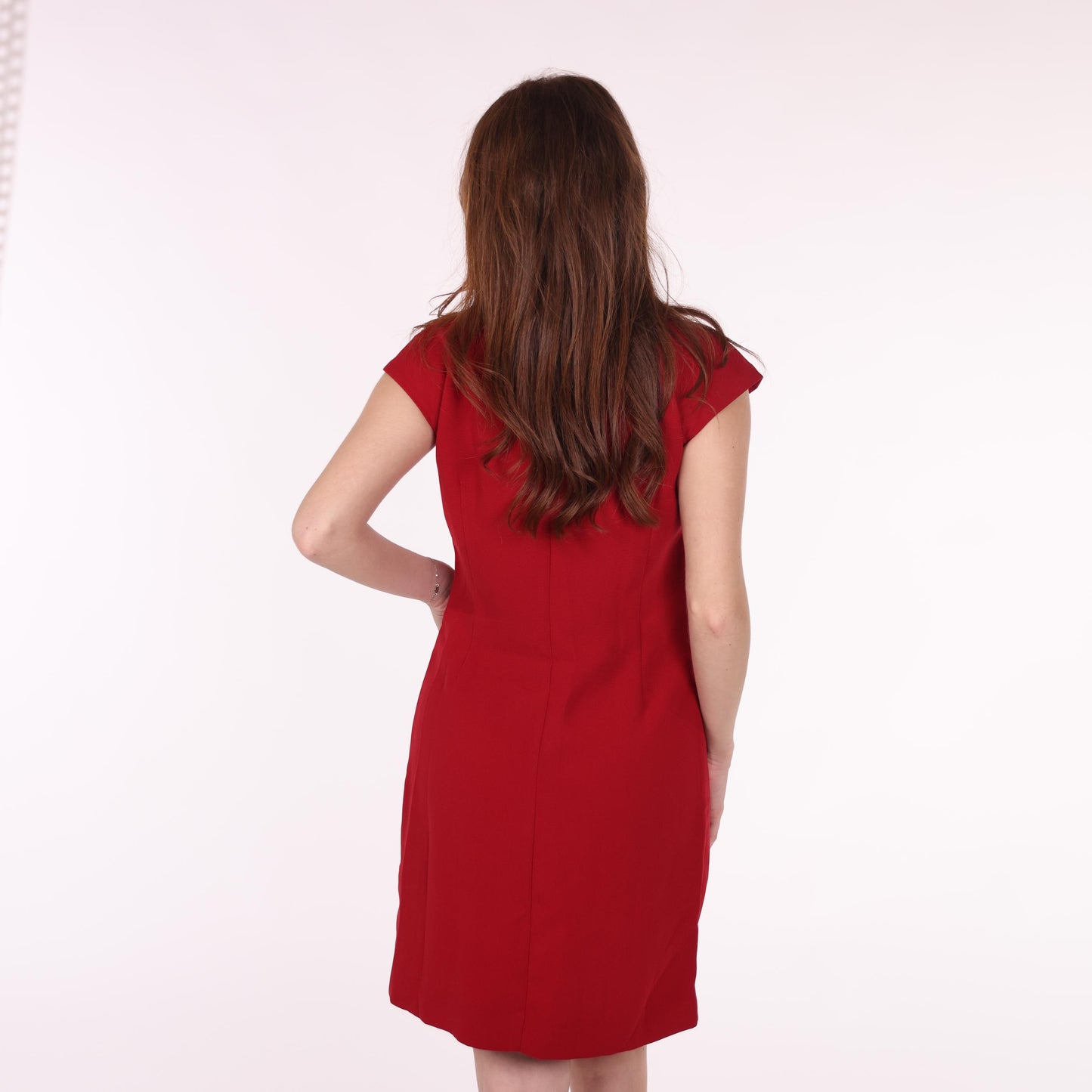 Red Sleeveless Zipper Dress