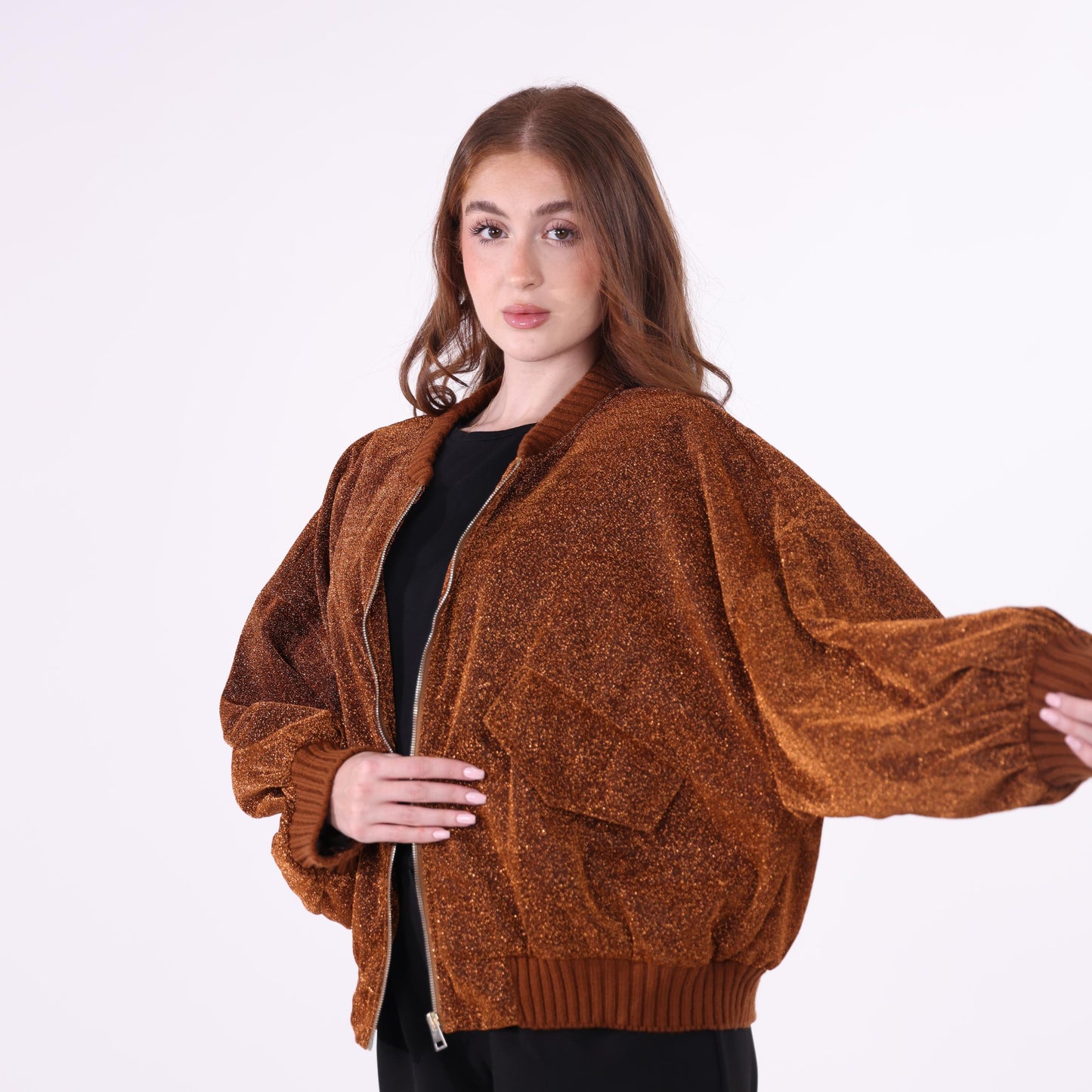 Copper-Brown Sparkling Jacket