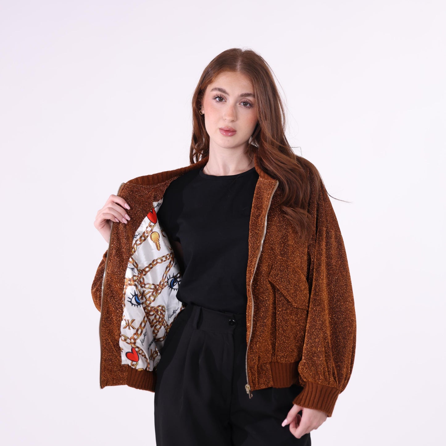 Copper-Brown Sparkling Jacket