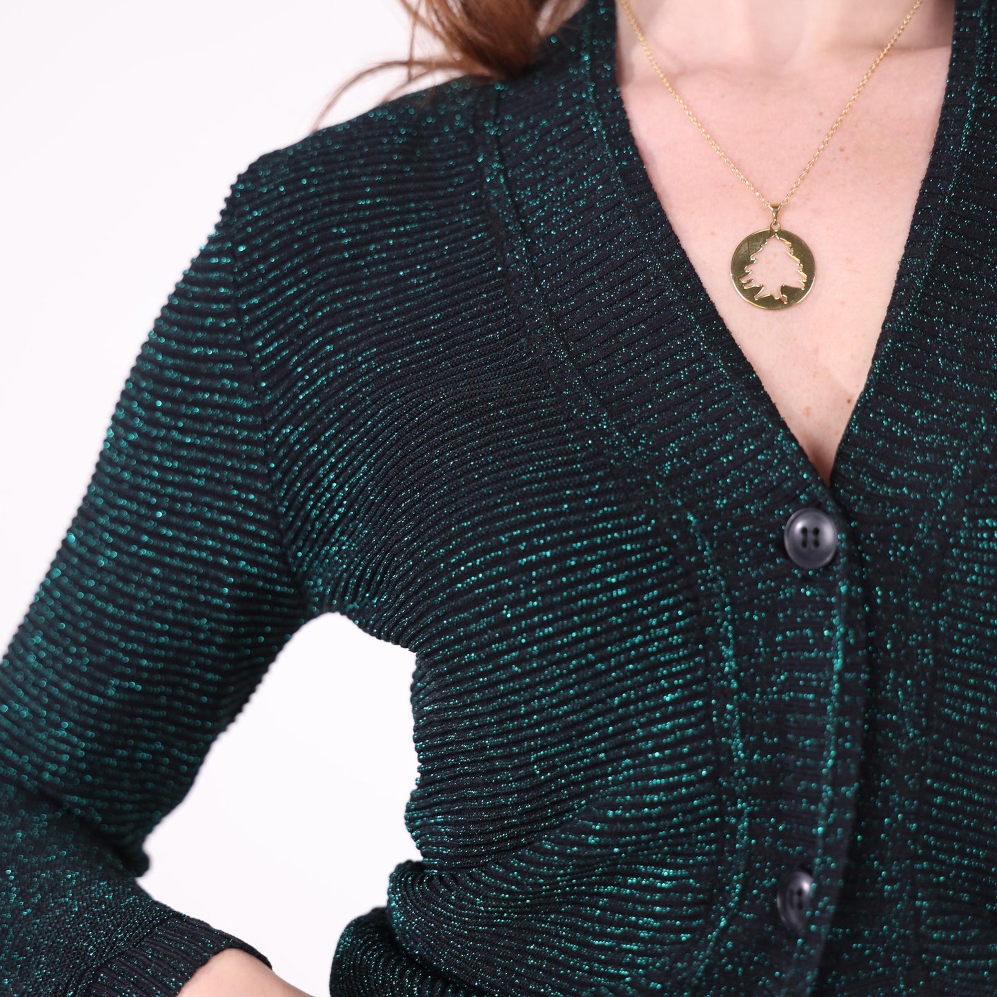 Metallic Shimmer Sweater