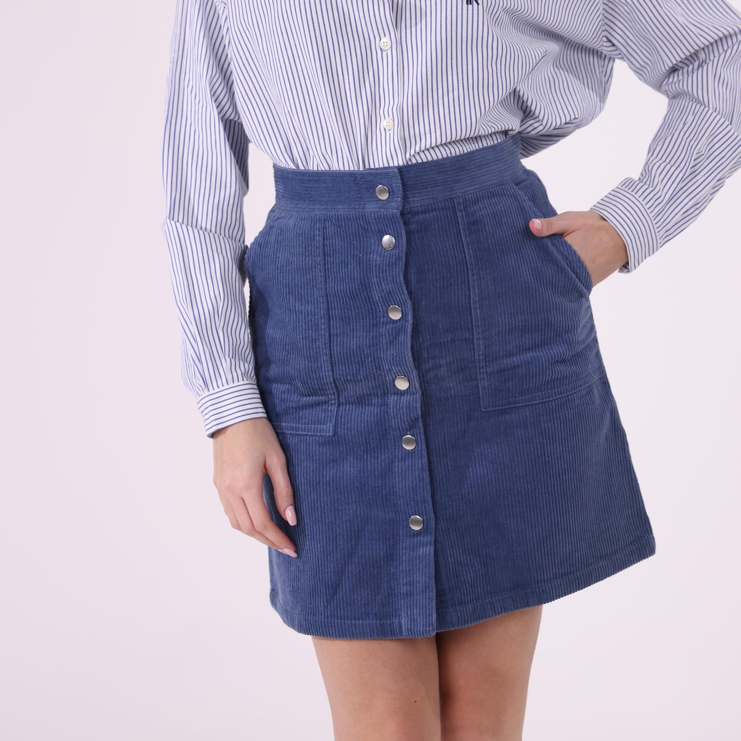 Blue Hight Waisted Skirt